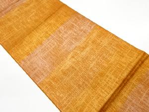 リサイクル　横縞に抽象格子模様織出し袋帯